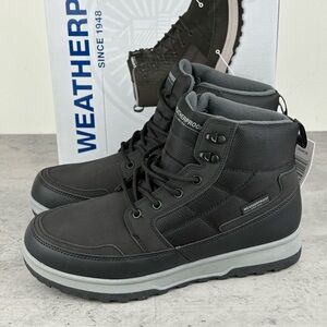 Weatherproof Jenkins Snow Boots Men's Black Waterproof Insulated Shoes Size 10